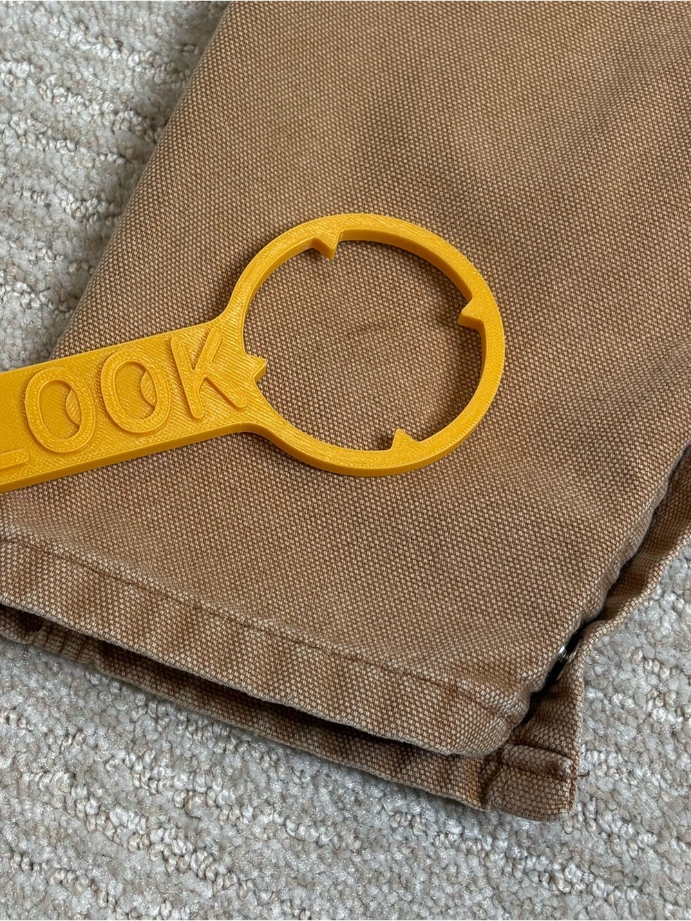 VTG Carhartt Baby Toddler Duck Bib Overalls Size 24M Leg Snaps One Piece Camel - Picture 7 of 9